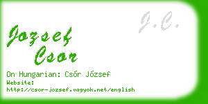 jozsef csor business card
